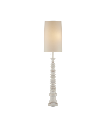 Currey & Co. Malayan White Floor Lamp 8000-0112