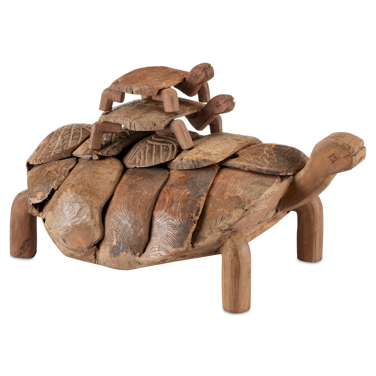 Currey & Co. Turtle Set of 3 Wooden Turtles 1200-0821