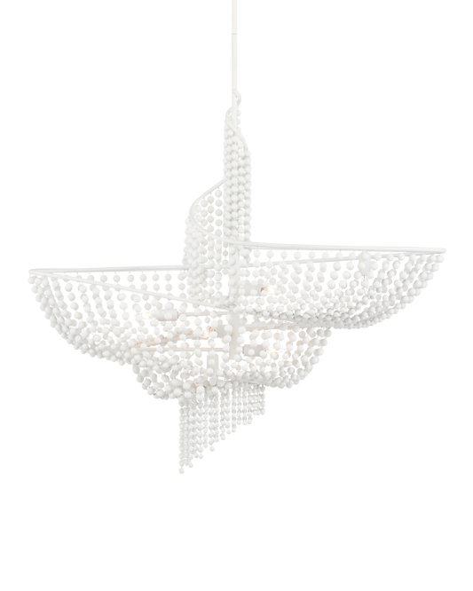 Currey & Co. Neptune White Chandelier 9000-0839