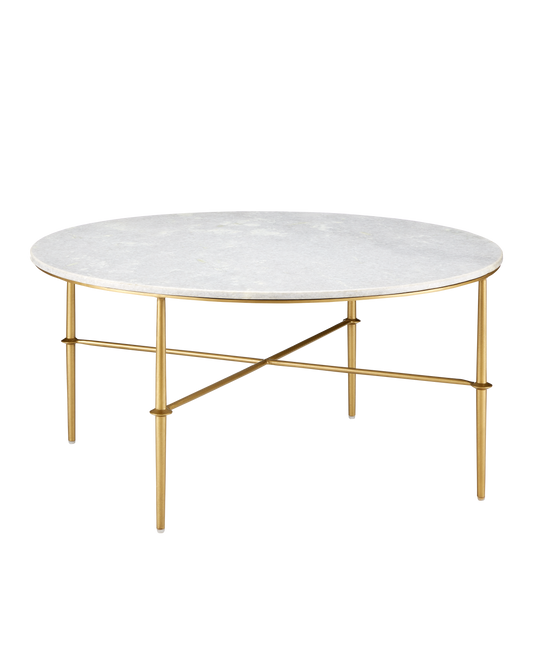 Currey & Co. Kira Marble Cocktail Table 4000-0145