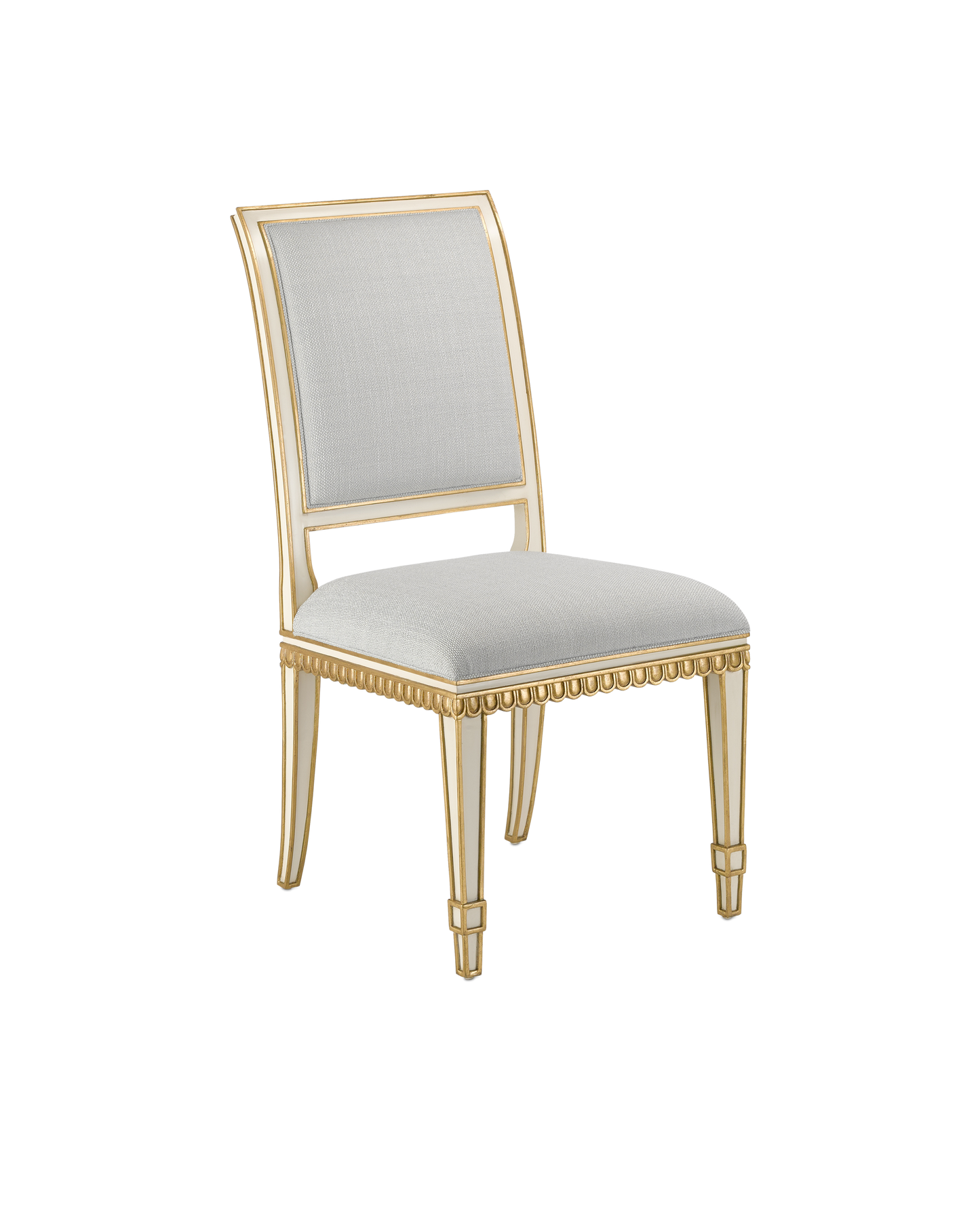 Currey & Co. Ines Mist Ivory Chair 7000-0152