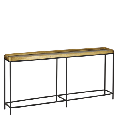 Currey & Co. 69" Tanay Brass Console Table 4000-0150