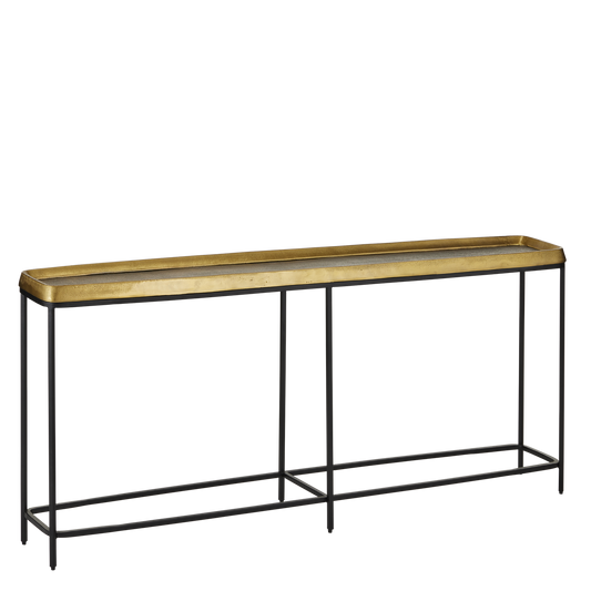 Currey & Co. 69" Tanay Brass Console Table 4000-0150