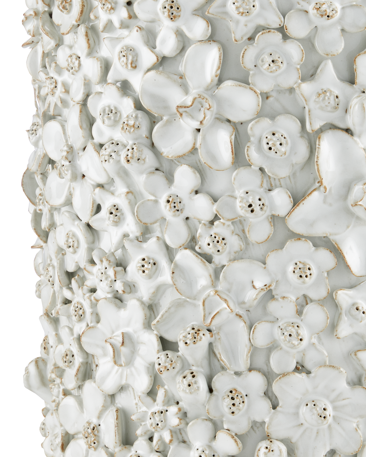 Currey & Co. Jessamine Medium White Cachepot 1200-0627