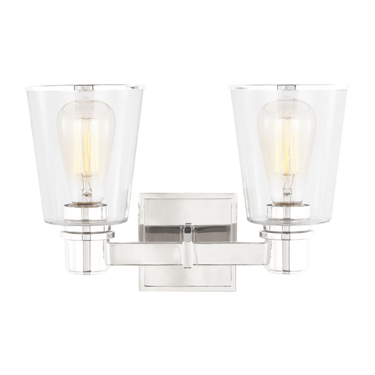 Visual Comfort Studio Chapman & Myers Alessa 2 - Light Vanity in Polished Nickel CV1032PN