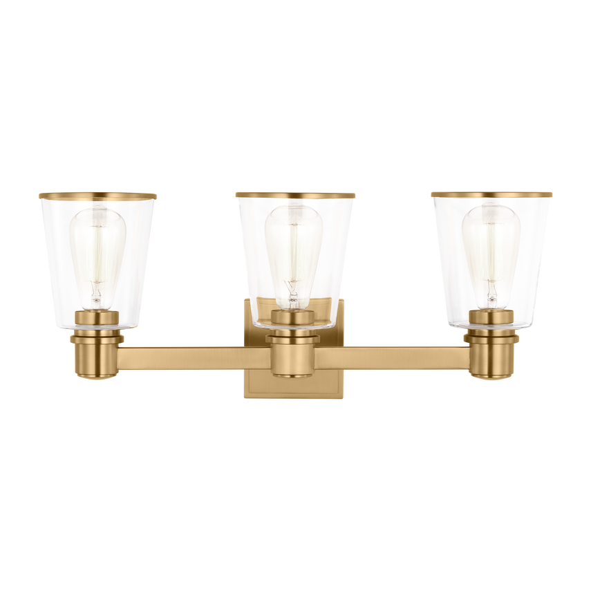 Visual Comfort Studio Chapman & Myers Alessa 3 - Light Vanity in Burnished Brass CV1033BBS