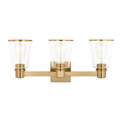 Visual Comfort Studio Chapman & Myers Alessa 3 - Light Vanity in Burnished Brass CV1033BBS