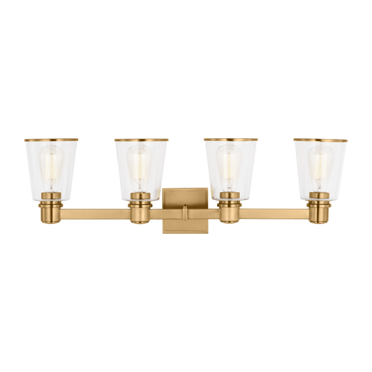 Visual Comfort Studio Chapman & Myers Alessa 4 - Light Vanity in Burnished Brass CV1034BBS