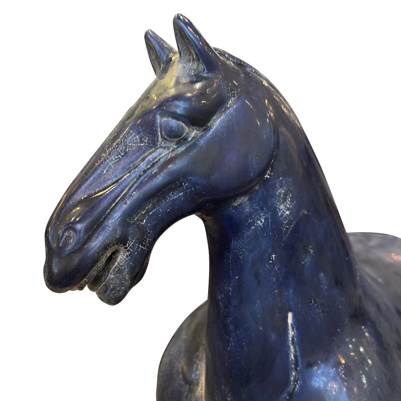 Currey & Co. Tang Dynasty Large Blue Horse 1200-0781