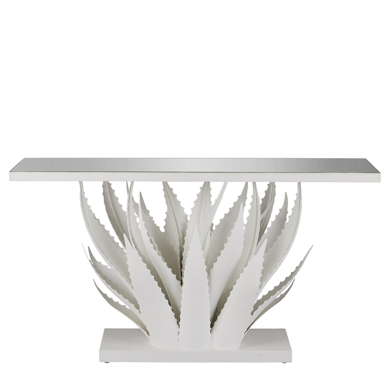 Currey & Co. Agave White Console Table 4000-0168