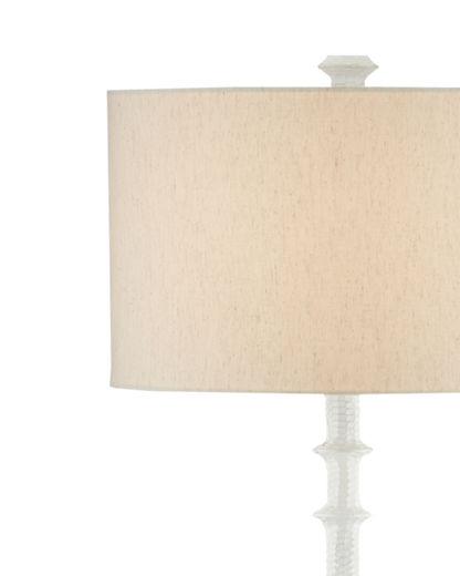 Currey & Co. Gallo White Floor Lamp 8000-0106