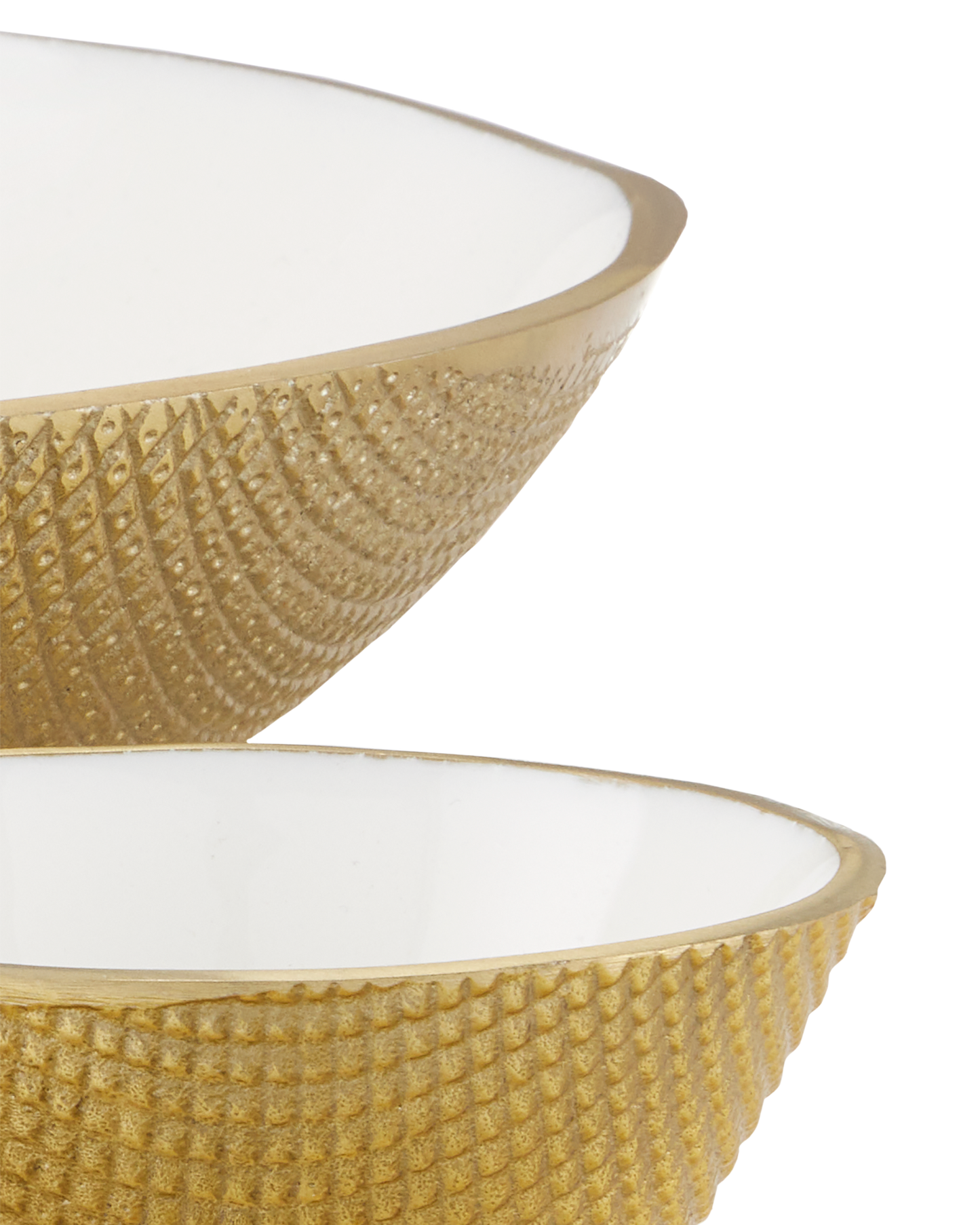 Currey & Co. Banah White & Gold Bowl Set of 3 1200-0640