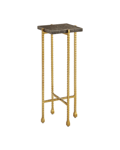 Currey & Co. Flying Marble Gold Drinks Table 4000-0171