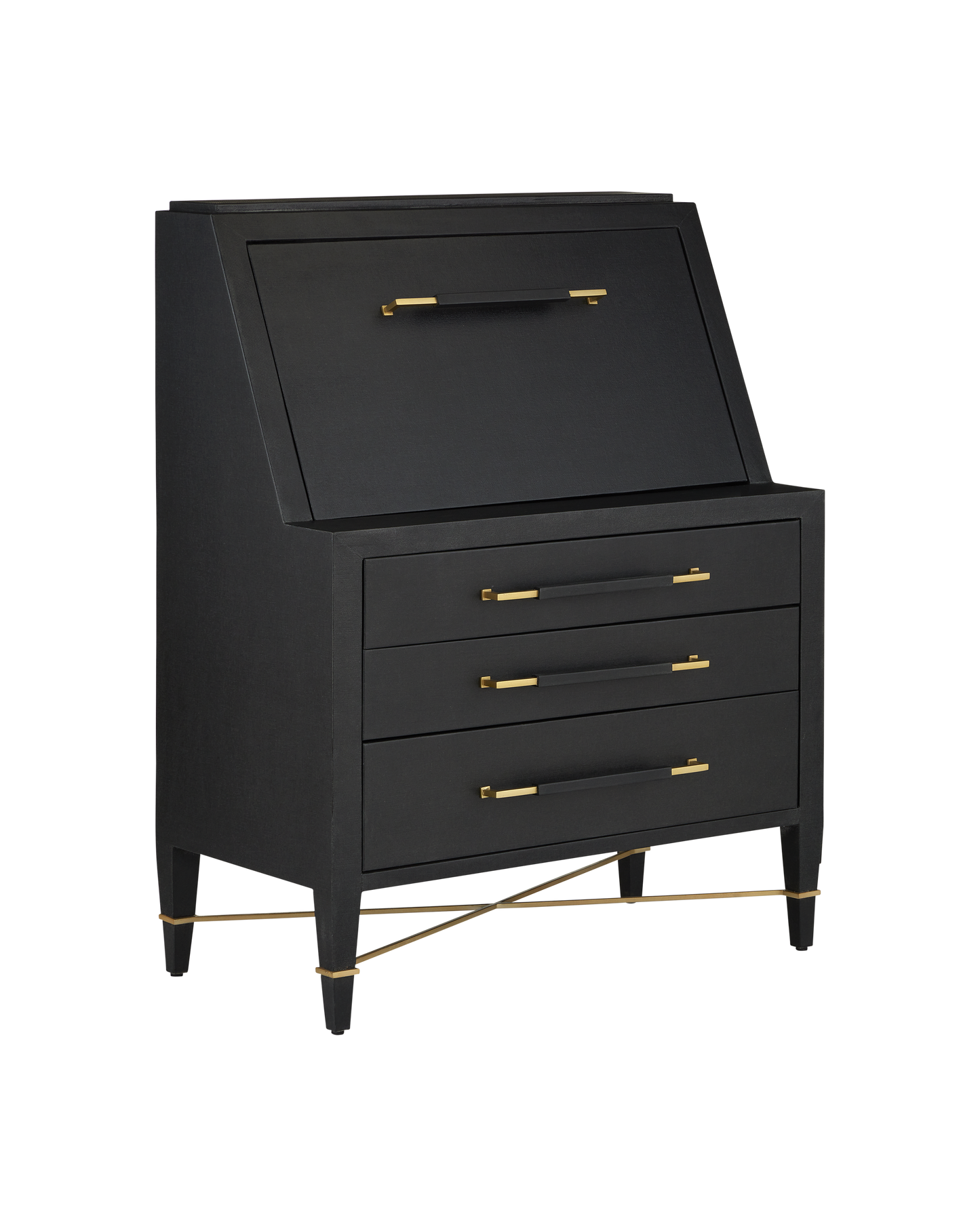 Currey & Co. Verona Black Secretary Desk 3000-0268