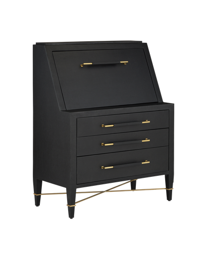 Currey & Co. Verona Black Secretary Desk 3000-0268