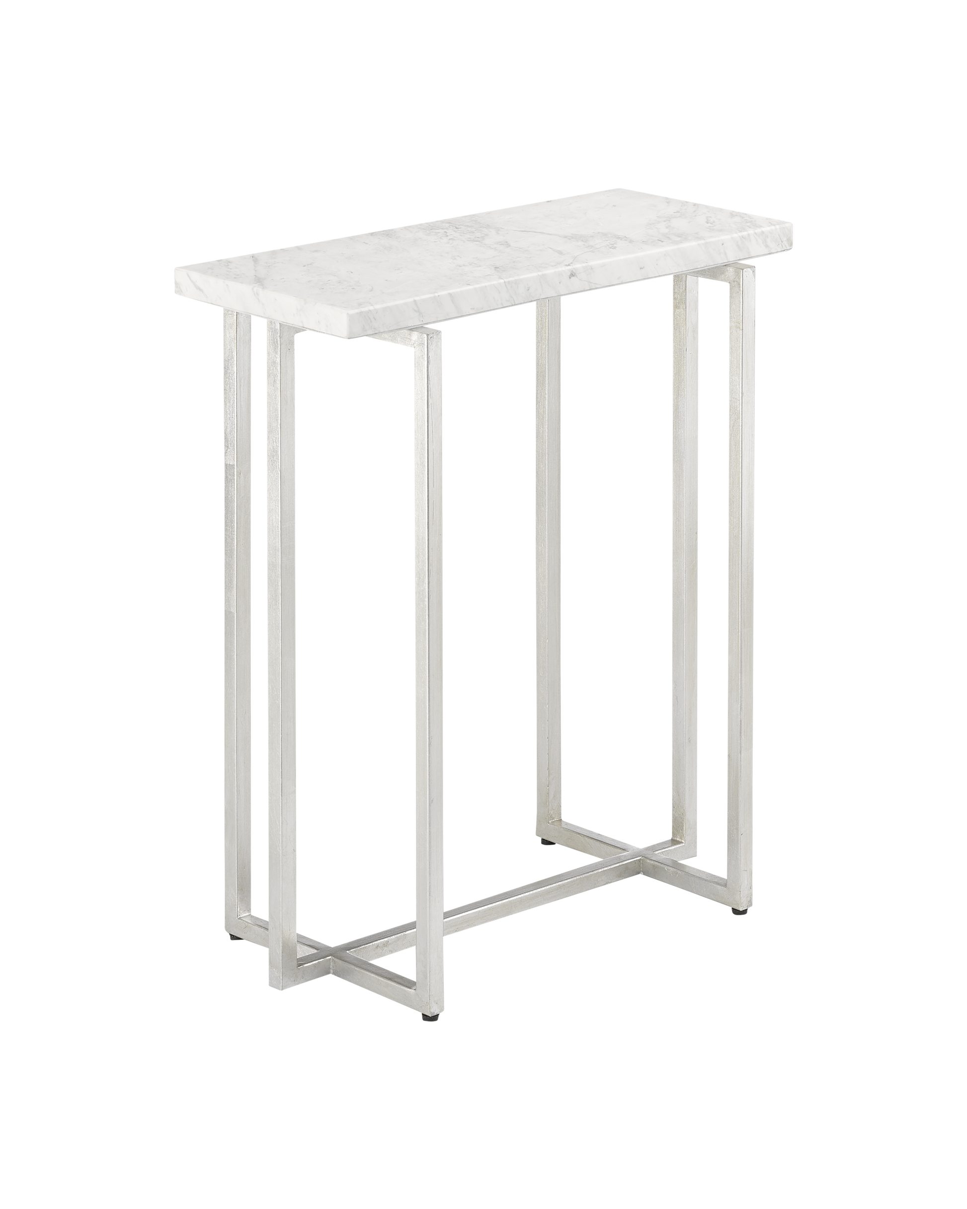 Currey & Co. Cora White Marble Accent Table 4000-0070