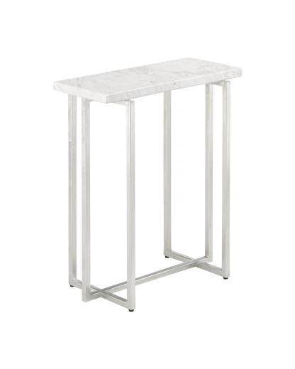 Currey & Co. Cora White Marble Accent Table 4000-0070