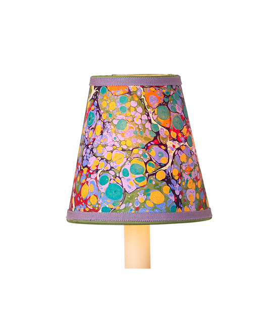 Currey & Co Marble Multi-Color Paper Tapered Chandelier Shade in Multicolor 0900-0033