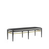 Currey & Co. Visby Black Bench, Arita Smoke 7000-0312