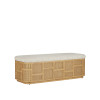 Currey & Co. Anisa Sea Sand Storage Bench, Dunmeyer Parchment 7000-0662