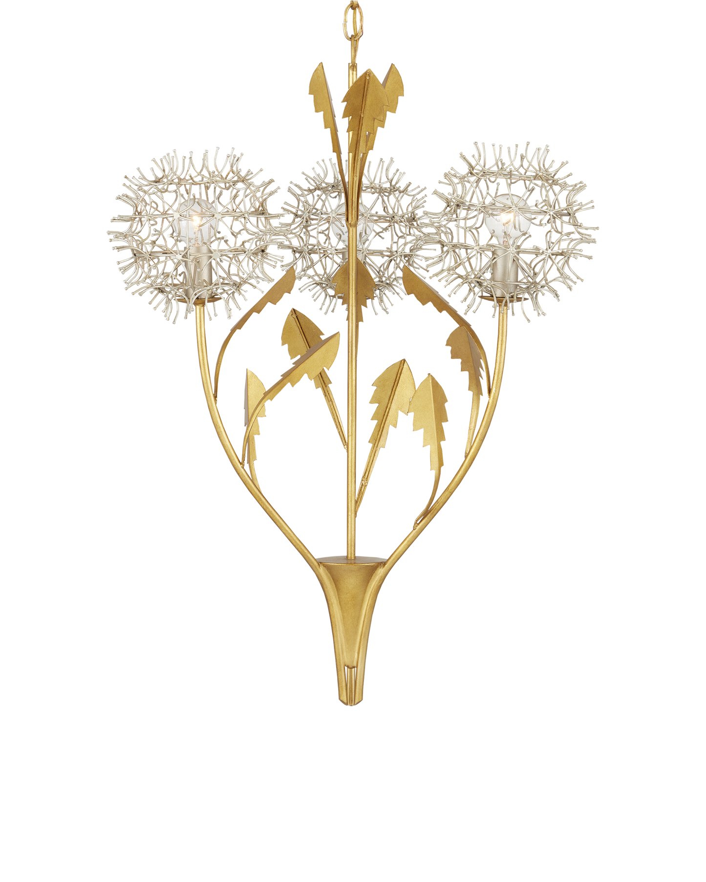 Currey & Co. Dandelion Silver & Gold Pendant 9000-1081