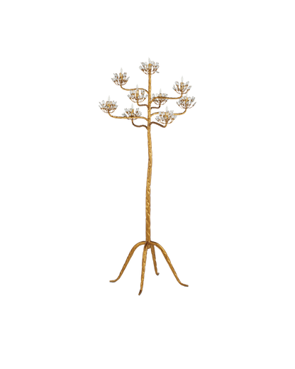 Currey & Co. Agave Americana Gold Floor Lamp 8000-0045