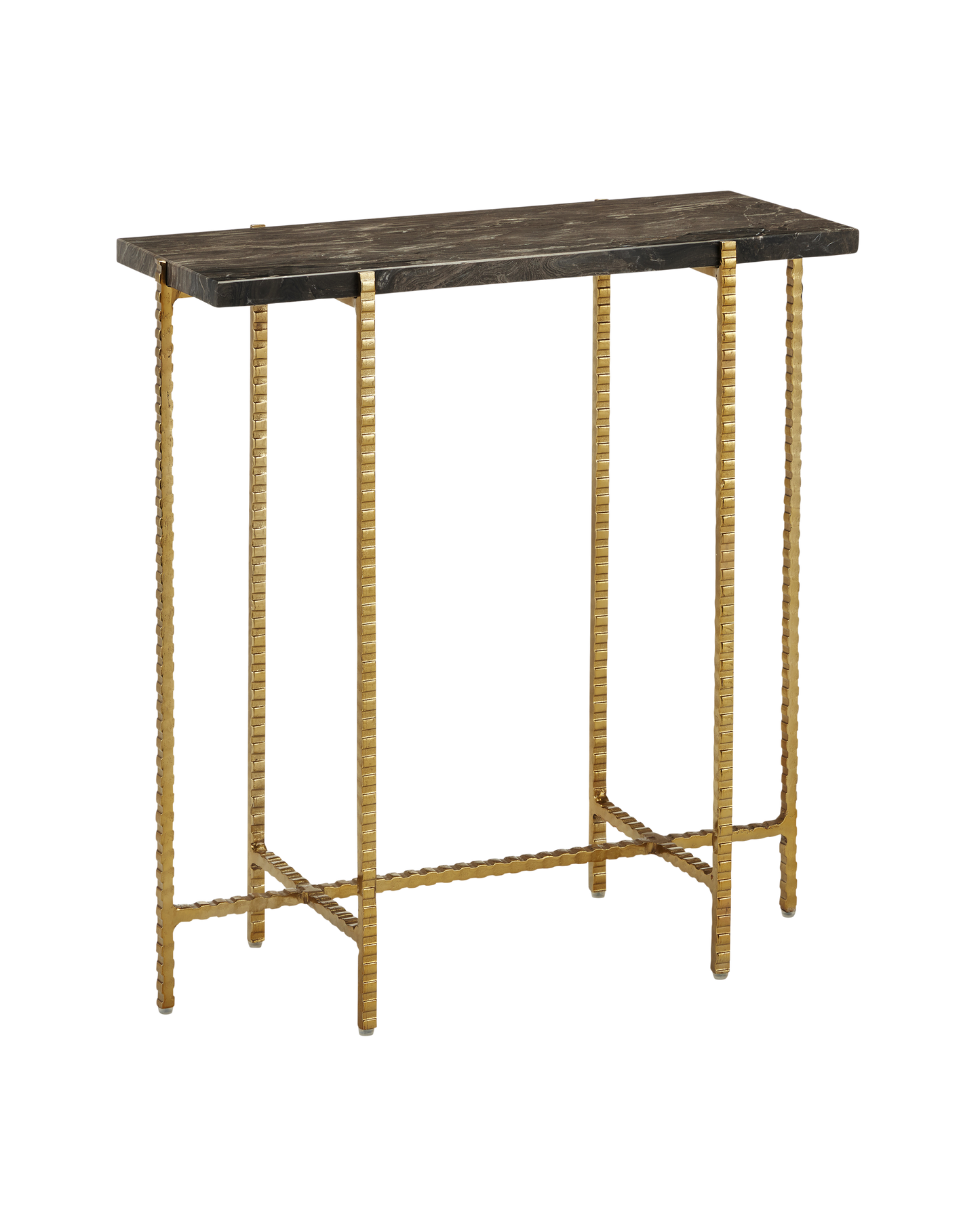 Currey & Co. Flying Marble Gold Side Table 4000-0172