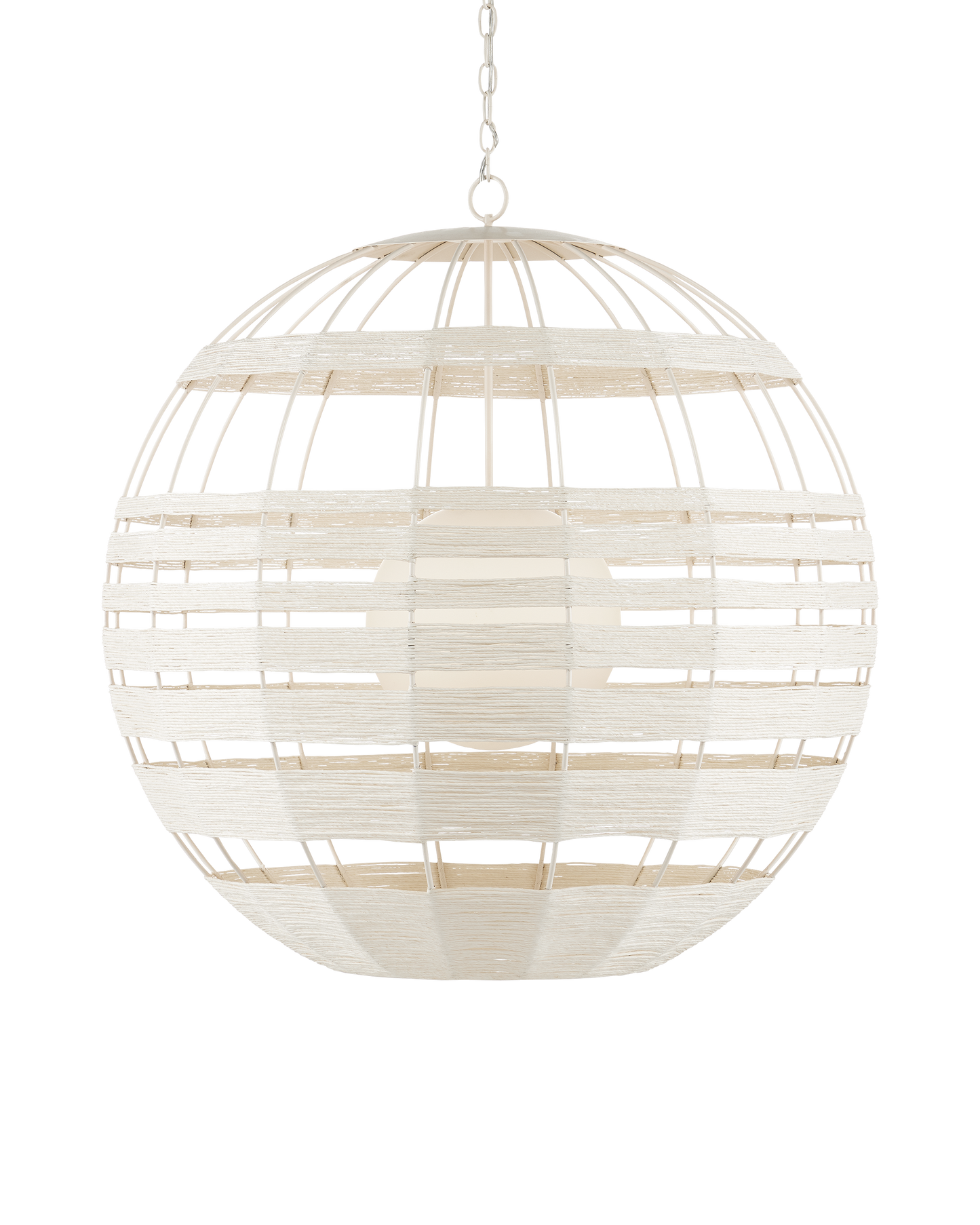 Currey & Co. Lapsley White Orb Chandelier 9000-0835