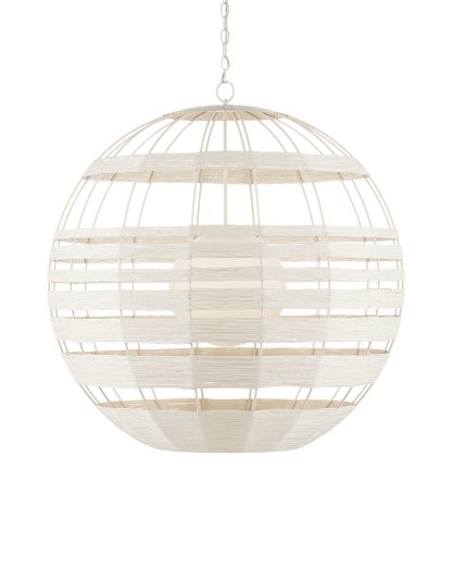 Currey & Co. Lapsley White Orb Chandelier 9000-0835