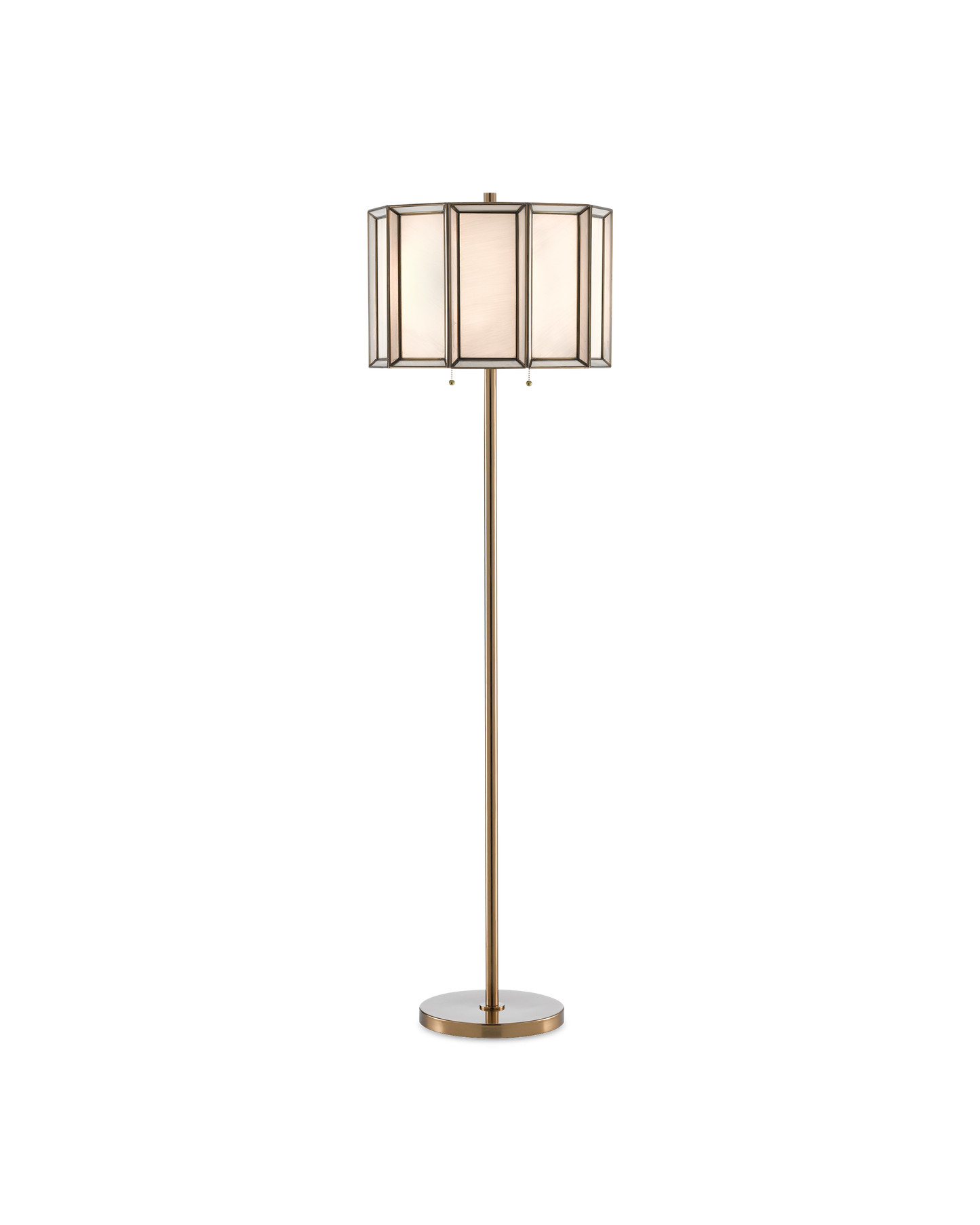 Currey & Co. Daze Brass Floor Lamp 8000-0090