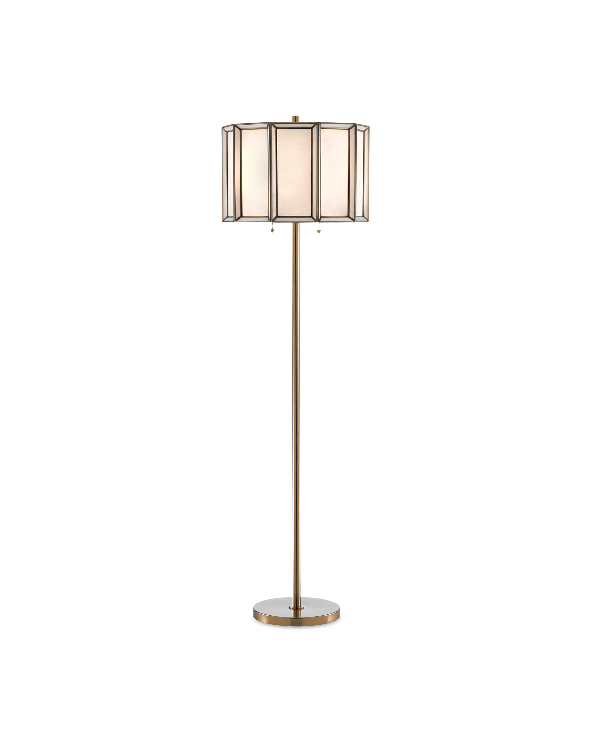 Currey & Co. Daze Brass Floor Lamp 8000-0090