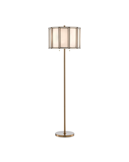 Currey & Co. Daze Brass Floor Lamp 8000-0090