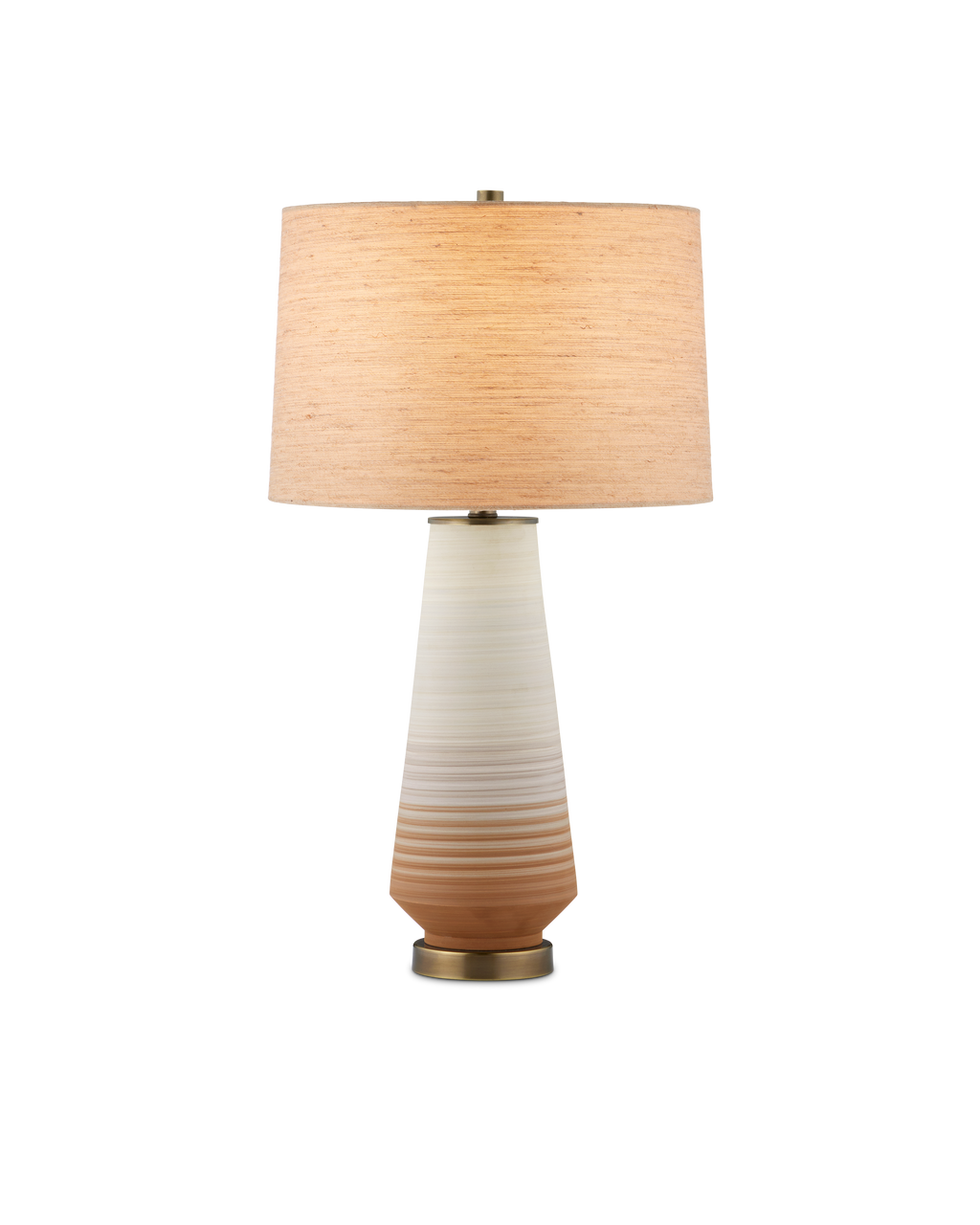 Currey & Co Geologie Table Lamp in Beige/Pale Gray/Brown/Antique Brass 6000-0940