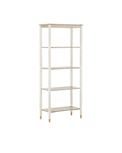 Currey & Co. Aster White Etagere 3000-0203