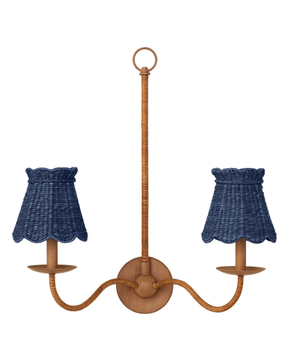 Currey & Co. Annabelle Indigo Tapered Chandelier Shade 0900-0037