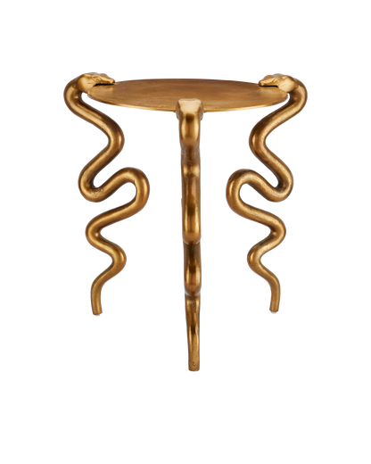 Currey & Co. Serpent Brass Accent Table 4000-0140