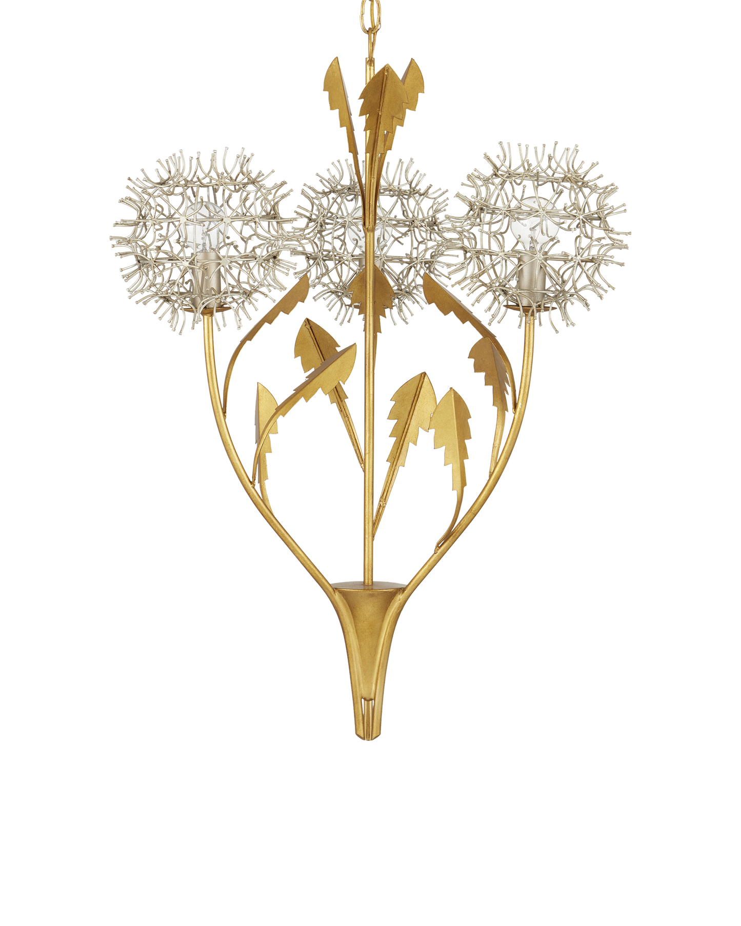 Currey & Co. Dandelion Silver & Gold Pendant 9000-1081