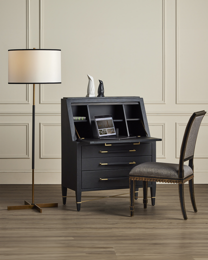 Currey & Co. Verona Black Secretary Desk 3000-0268