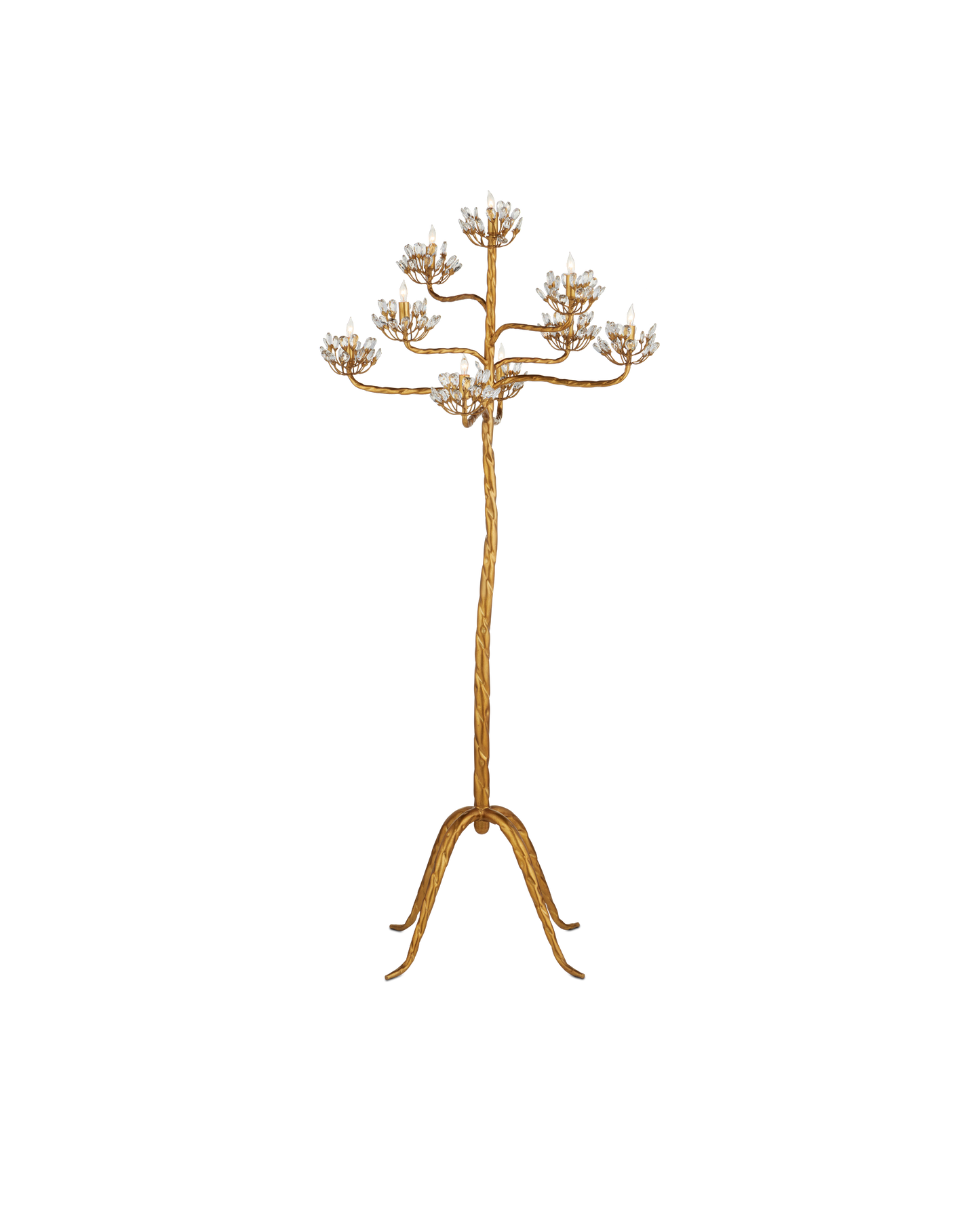 Currey & Co. Agave Americana Gold Floor Lamp 8000-0045