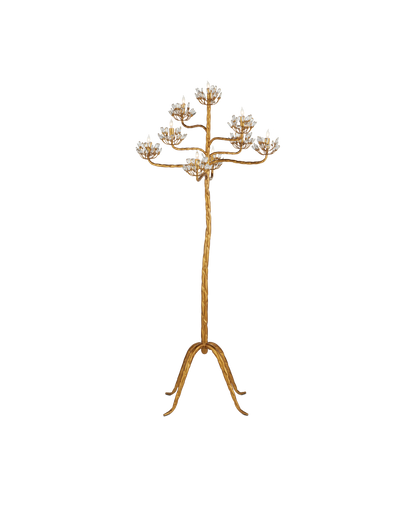 Currey & Co. Agave Americana Gold Floor Lamp 8000-0045