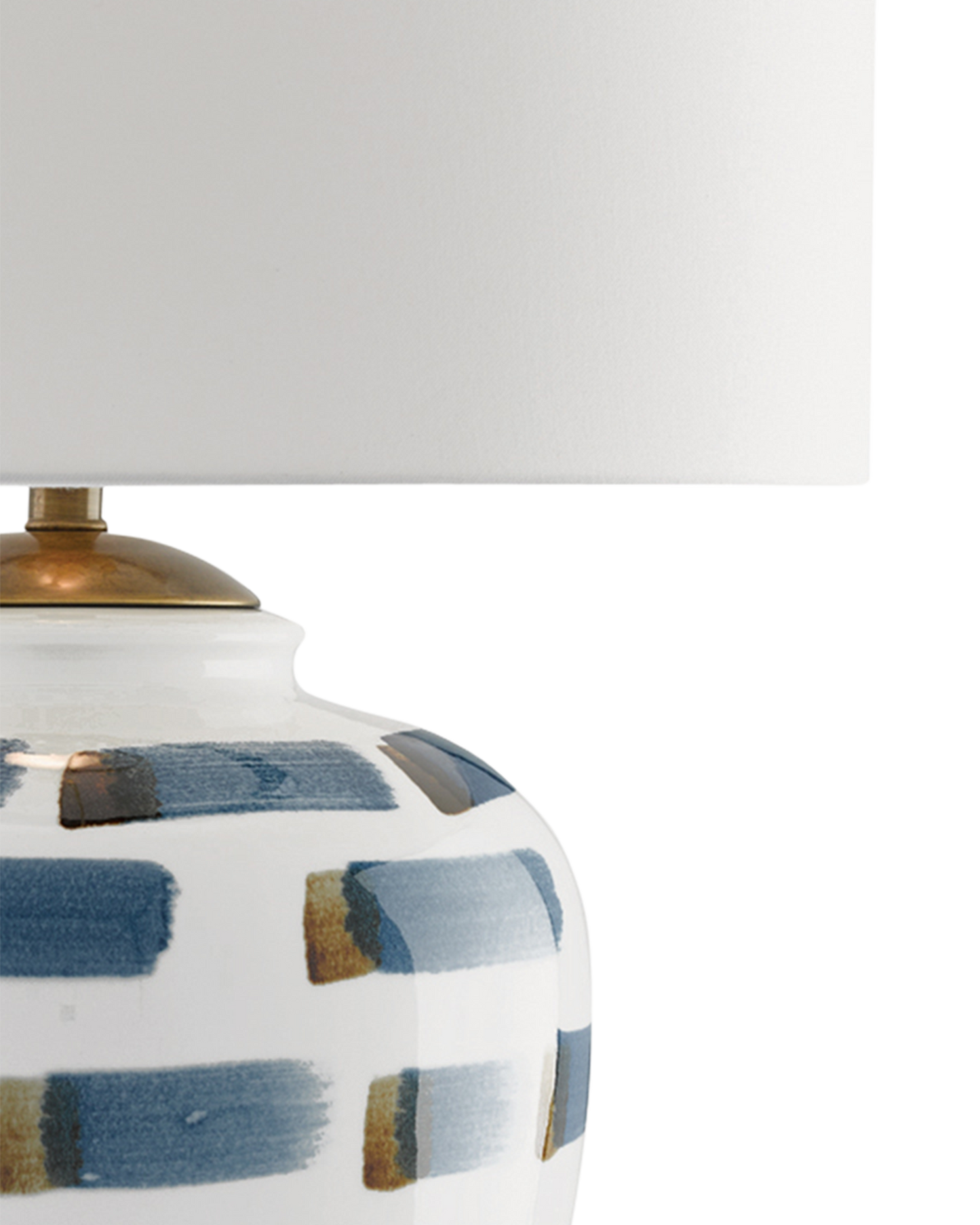 Currey & Co. Brushstroke Blue & White Table Lamp 6000-0019