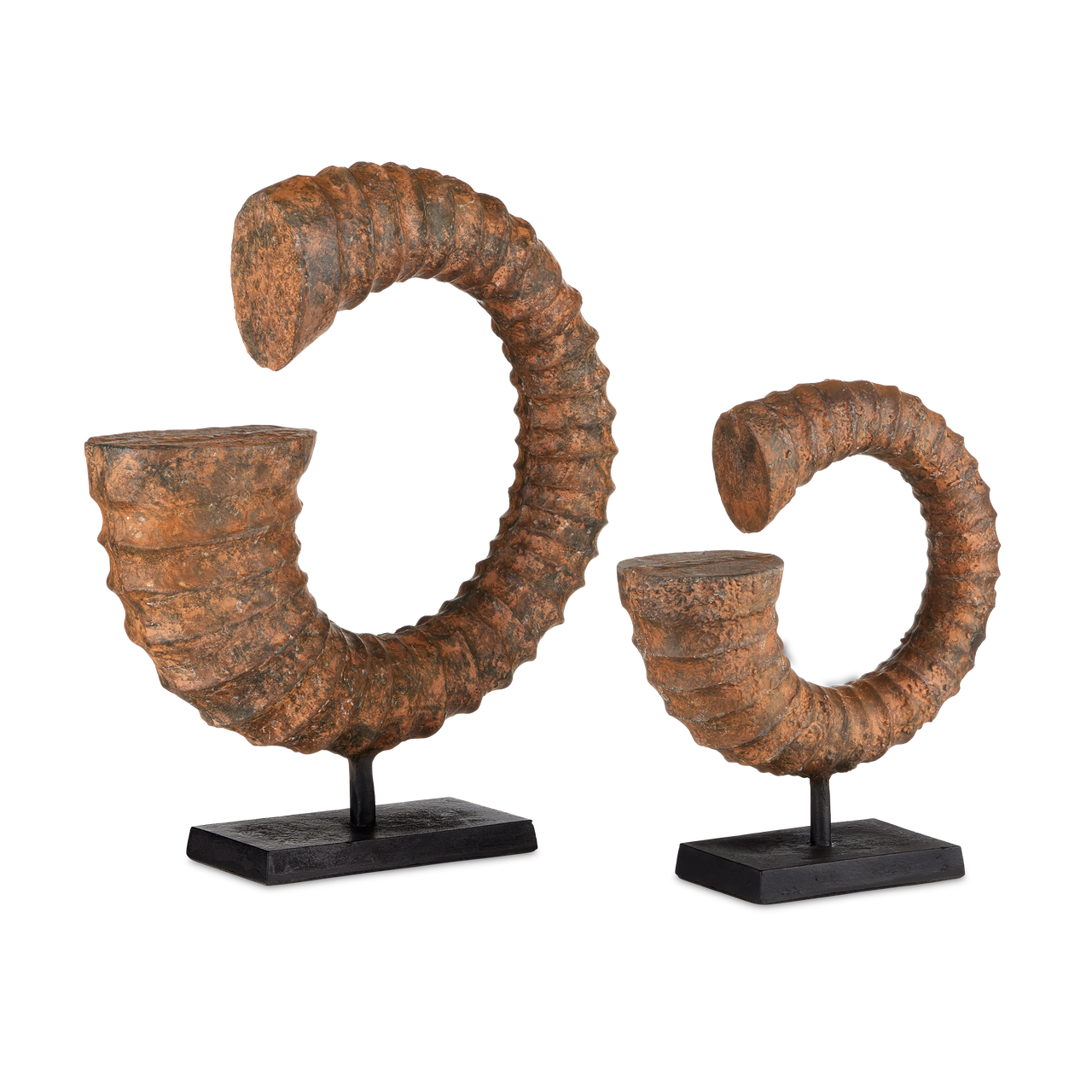 Currey & Co. Faux Horn Objet Set of 2 1200-0769