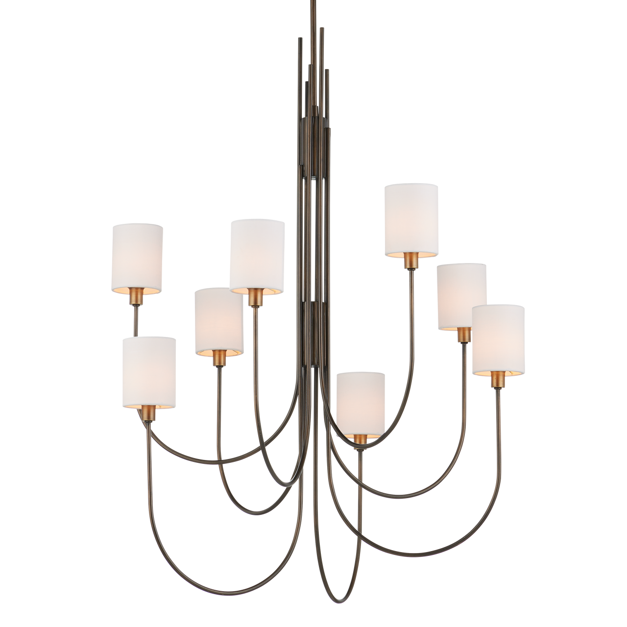 Currey & Co. Archetype 32.5" Bronze 8-Light Chandelier 9000-1168