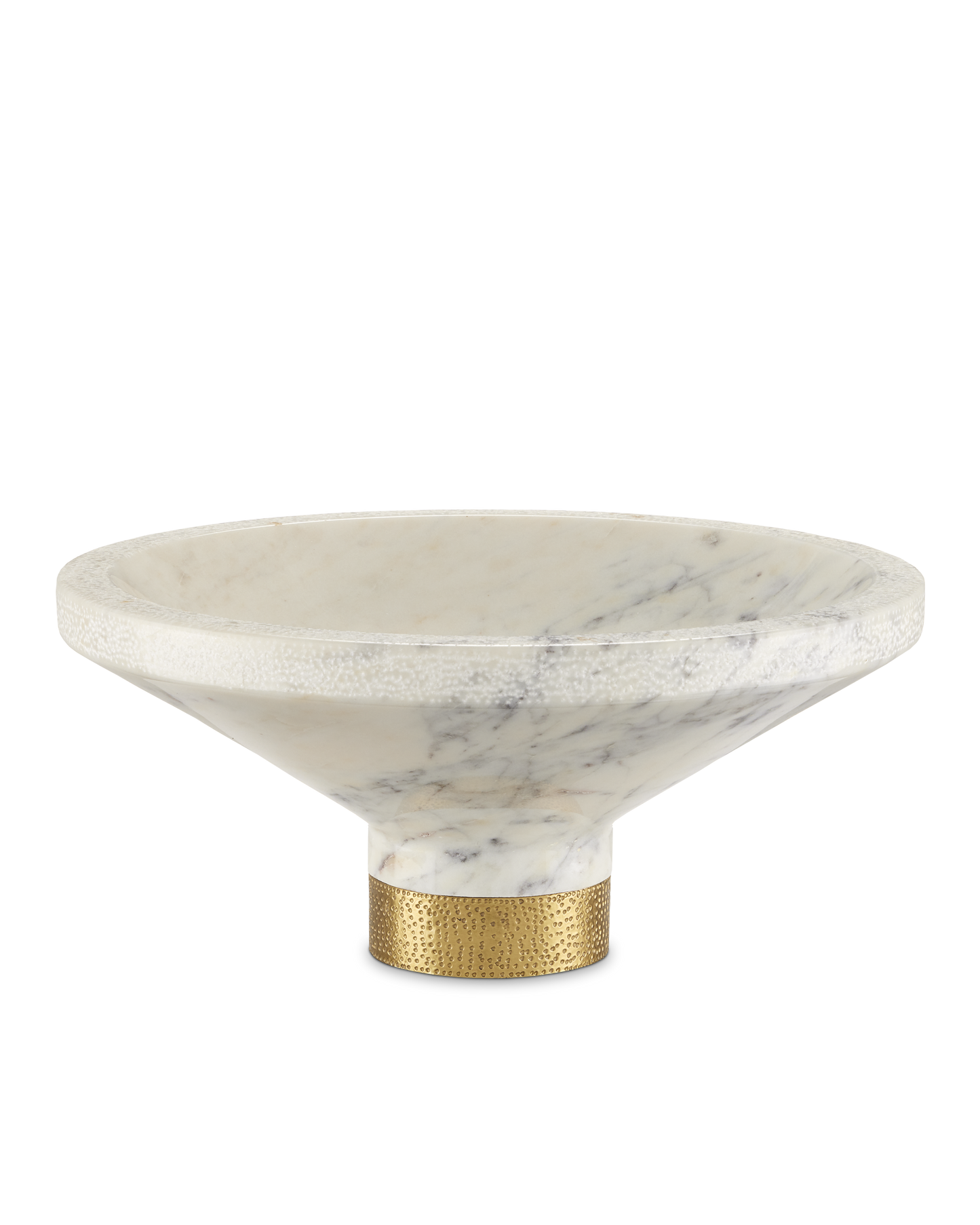 Currey & Co. Vincent White Marble Bowl 1200-0658