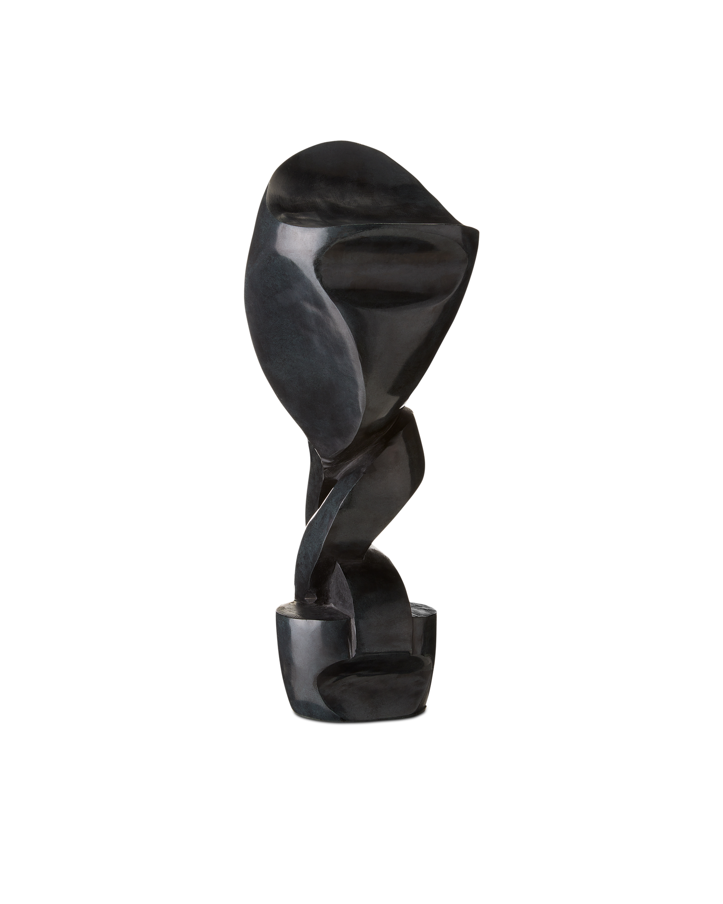 Currey & Co. Roland Black Marble Abstract Sculpture 1200-0596