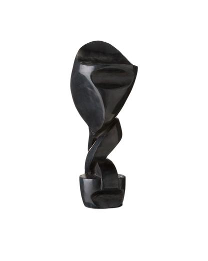 Currey & Co. Roland Black Marble Abstract Sculpture 1200-0596