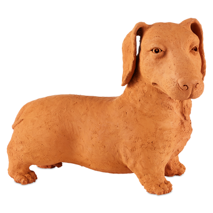 Currey & Co. 15.75" Terracotta Rocky the Teckel 1200-0834