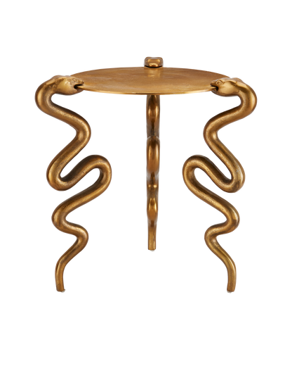 Currey & Co. Serpent Brass Accent Table 4000-0140