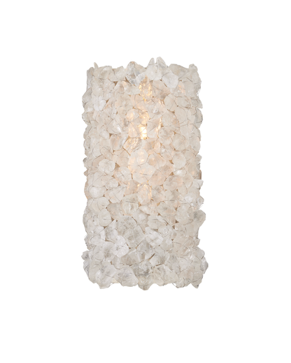 Currey & Co Iconoclast Wall Sconce in Contemporary Silver Leaf/Contemporary Silver/Natural 5000-0262