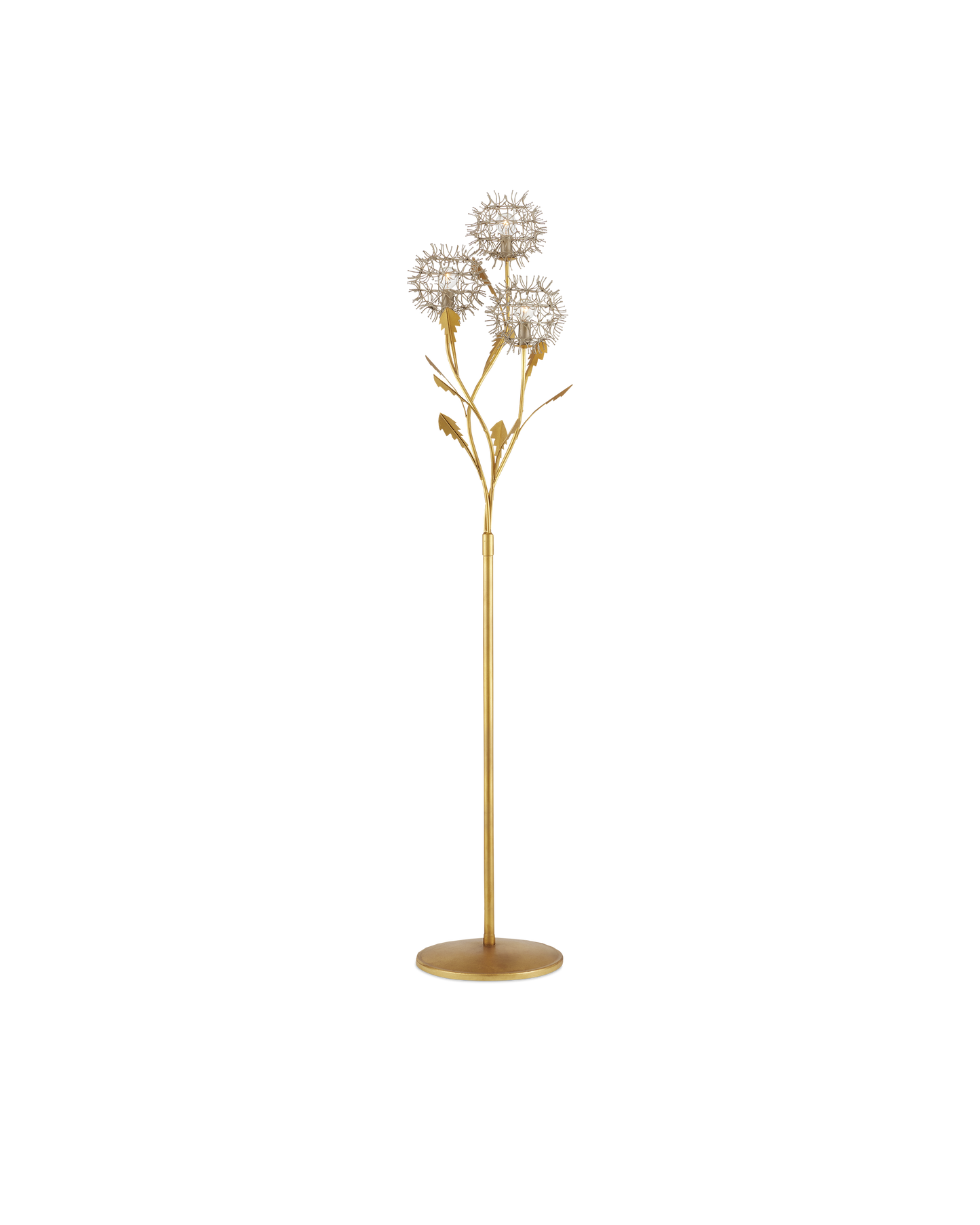 Currey & Co. Dandelion Silver & Gold Floor Lamp 8000-0137